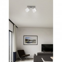 Tommy - Matt Nickel 2 Spotlights with White Shade Tommy - Matt Nickel 2 Spotlights with White Shade