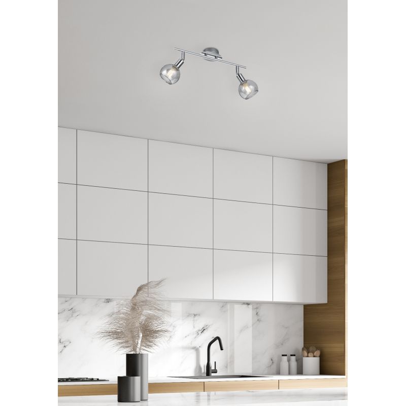 - Brest - Chrome 2 Spotlights with Smoked Glass Trio-R80592006 - Brest - Chrome 2 Spotlights with Smoked Glass
