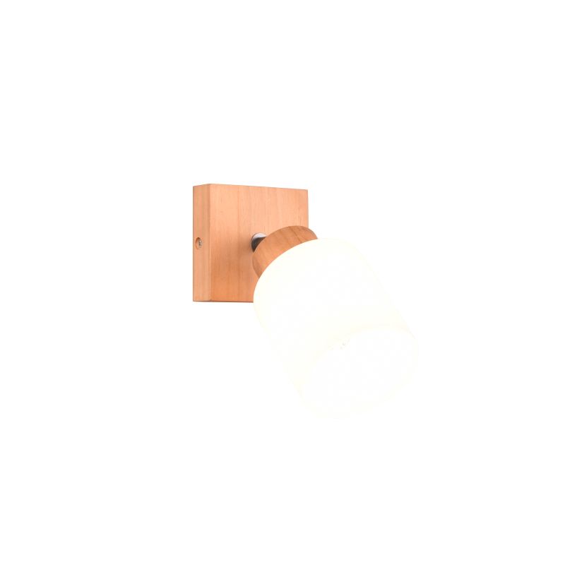 - Assam - Wooden Spotlight with White Glass Trio-R81111030 - Assam - Wooden Spotlight with White Glass