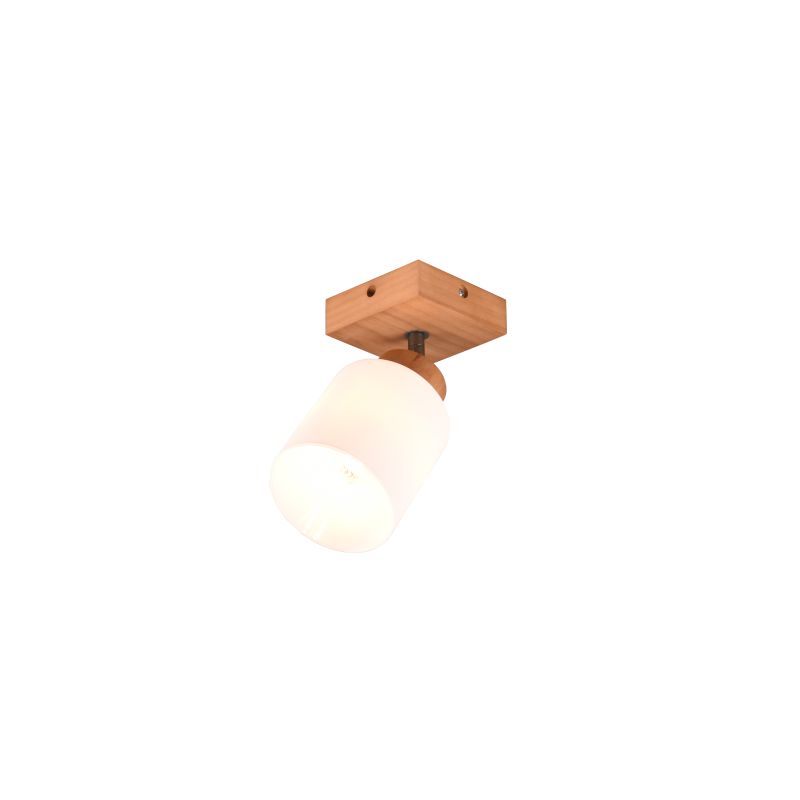 - Assam - Wooden Spotlight with White Glass Trio-R81111030 - Assam - Wooden Spotlight with White Glass