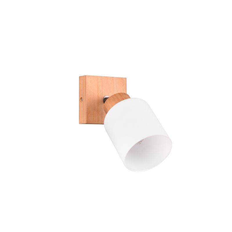 - Assam - Wooden Spotlight with White Glass Trio-R81111030 - Assam - Wooden Spotlight with White Glass
