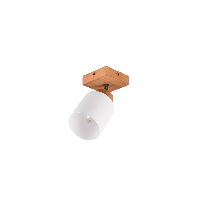 - Assam - Wooden Spotlight with White Glass Trio-R81111030 - Assam - Wooden Spotlight with White Glass