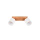 - Assam - Wooden 2 Spotlights with White Glass Trio-R81112030 - Assam - Wooden 2 Spotlights with White Glass