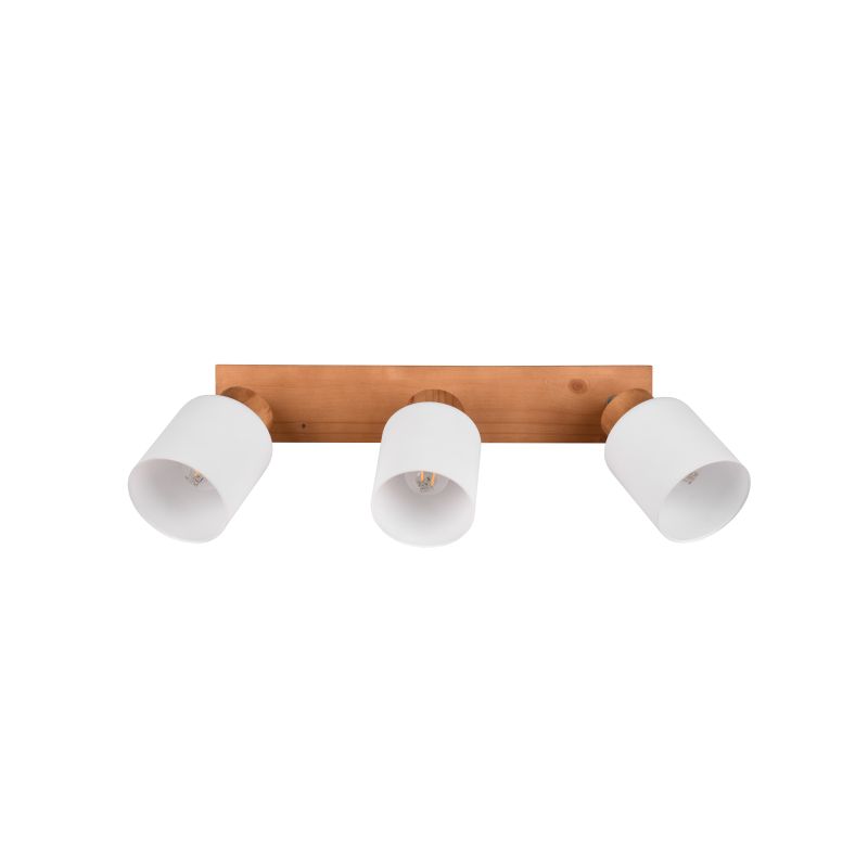 - Assam - Wooden 3 Spotlights with White Glass Trio-R81113030 - Assam - Wooden 3 Spotlights with White Glass