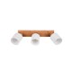 - Assam - Wooden 3 Spotlights with White Glass Trio-R81113030 - Assam - Wooden 3 Spotlights with White Glass