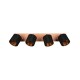 - Tommy - Matt Black & Wooden 4 Spotlights with Black & Gold Shade Trio-R81334030 - Tommy - Matt Black & Wooden 4 Spotlights with Black & Gold Shade
