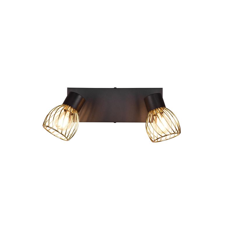 - Ardon - Black & Gold 2 Spotlights Trio-R81382080 - Ardon - Black & Gold 2 Spotlights