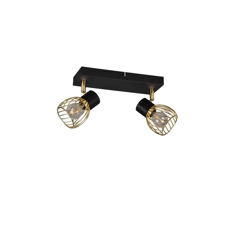 - Ardon - Black & Gold 2 Spotlights Trio-R81382080 - Ardon - Black & Gold 2 Spotlights