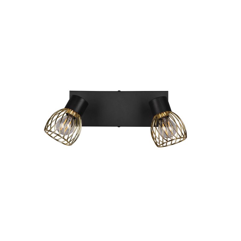 - Ardon - Black & Gold 2 Spotlights Trio-R81382080 - Ardon - Black & Gold 2 Spotlights