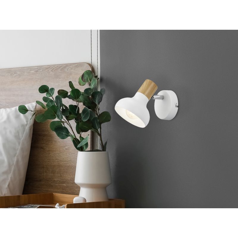 - Latika - White & Wood Spotlight Trio-R81521031 - Latika - White & Wood Spotlight