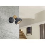 Latika - Black & Wood Spotlight Latika - Black & Wood Spotlight
