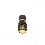 Bidar - Black Spotlight with Gold & Wood Accent Bidar - Black Spotlight with Gold & Wood Accent