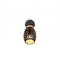 Bidar - Black Spotlight with Gold & Wood Accent Bidar - Black Spotlight with Gold & Wood Accent