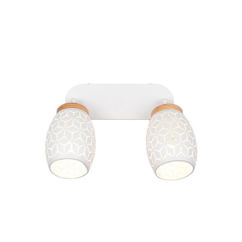 Trio-R81572031 - Bidar - White 2 Spotlight with Wood Accent