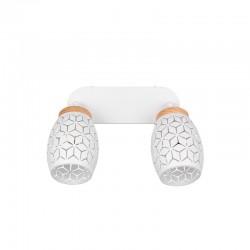 Bidar - White 2 Spotlight with Wood Accent Bidar - White 2 Spotlight with Wood Accent