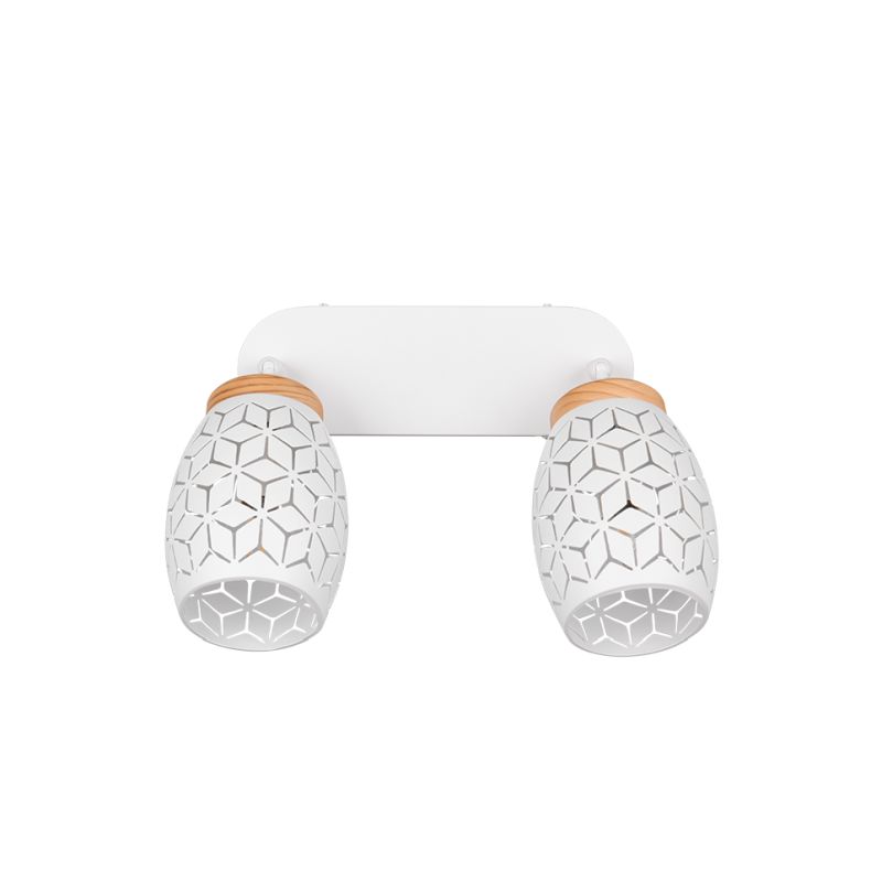 Trio-R81572031 - Bidar - White 2 Spotlight with Wood Accent