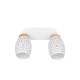Trio-R81572031 - Bidar - White 2 Spotlight with Wood Accent