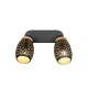Trio-R81572080 - Bidar - Black 2 Spotlight with Gold & Wood Accent