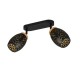 Trio-R81572080 - Bidar - Black 2 Spotlight with Gold & Wood Accent