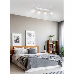 Bidar - White 4 Spotlight with Wood Accent Bidar - White 4 Spotlight with Wood Accent