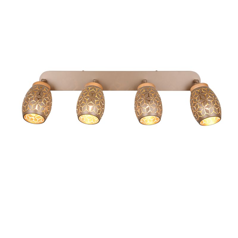 Trio-R81574065 - Bidar - Coffee 4 Spotlight with Wood Accent