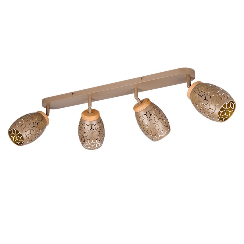 Trio-R81574065 - Bidar - Coffee 4 Spotlight with Wood Accent