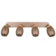 Trio-R81574065 - Bidar - Coffee 4 Spotlight with Wood Accent