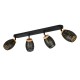 Trio-R81574080 - Bidar - Black 4 Spotlight with Gold & Wood Accent