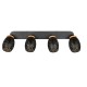 Trio-R81574080 - Bidar - Black 4 Spotlight with Gold & Wood Accent
