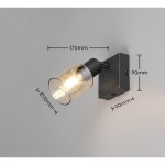 Cadiz - Matt Black Spotlight with Amber Glass