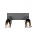Cadiz - Anthracite 2 Spotlights with Smoked Ombre Glass Cadiz - Anthracite 2 Spotlights with Smoked Ombre Glass