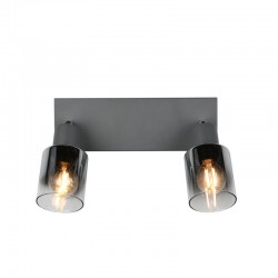 Cadiz - Anthracite 2 Spotlights with Smoked Ombre Glass Cadiz - Anthracite 2 Spotlights with Smoked Ombre Glass