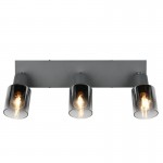 Cadiz - Anthracite 3 Spotlights with Smoked Ombre Glass Cadiz - Anthracite 3 Spotlights with Smoked Ombre Glass