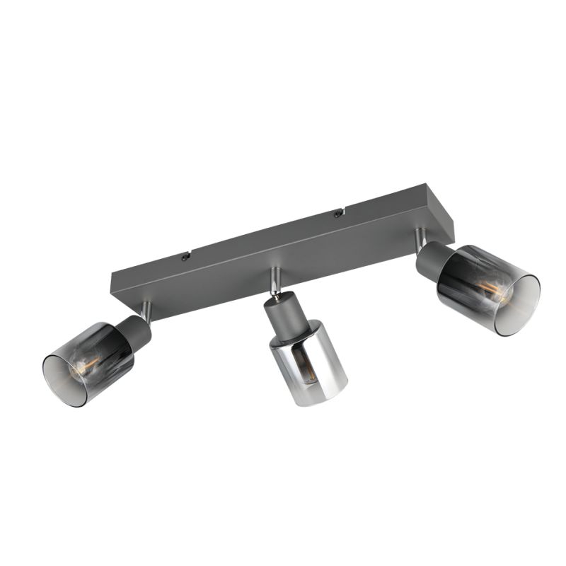 - Cadiz - Anthracite 3 Spotlights with Smoked Ombre Glass Trio-R81783042 - Cadiz - Anthracite 3 Spotlights with Smoked Ombre Glass