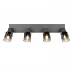 Cadiz - Anthracite 4 Spotlights with Smoked Ombre Glass Cadiz - Anthracite 4 Spotlights with Smoked Ombre Glass