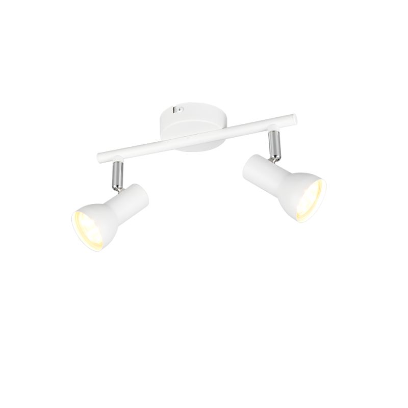 Trio-R81792031 - Cantar - Matt White & Chrome 2 Spotlights