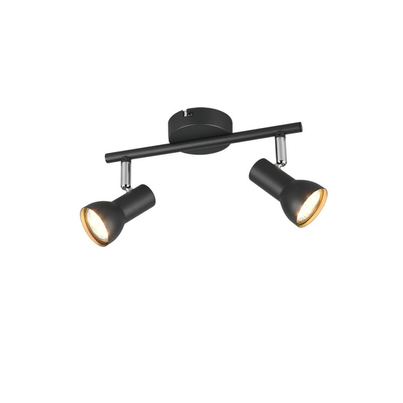 Trio-R81792032 - Cantar - Matt Black & Chrome 2 Spotlights