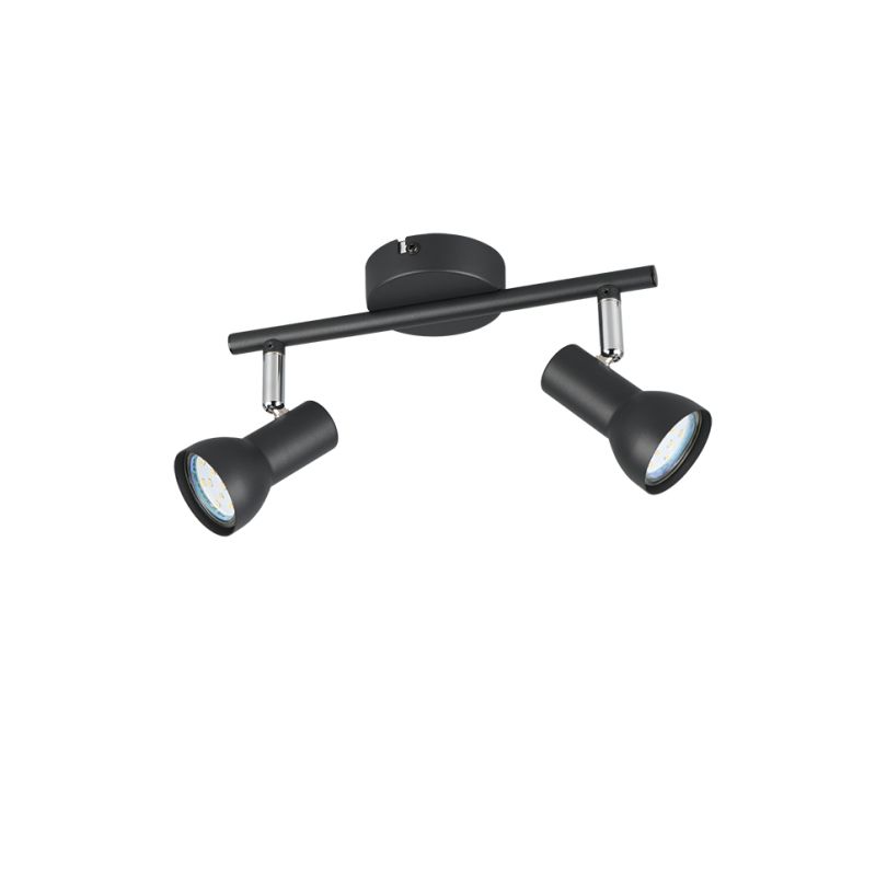 Trio-R81792032 - Cantar - Matt Black & Chrome 2 Spotlights