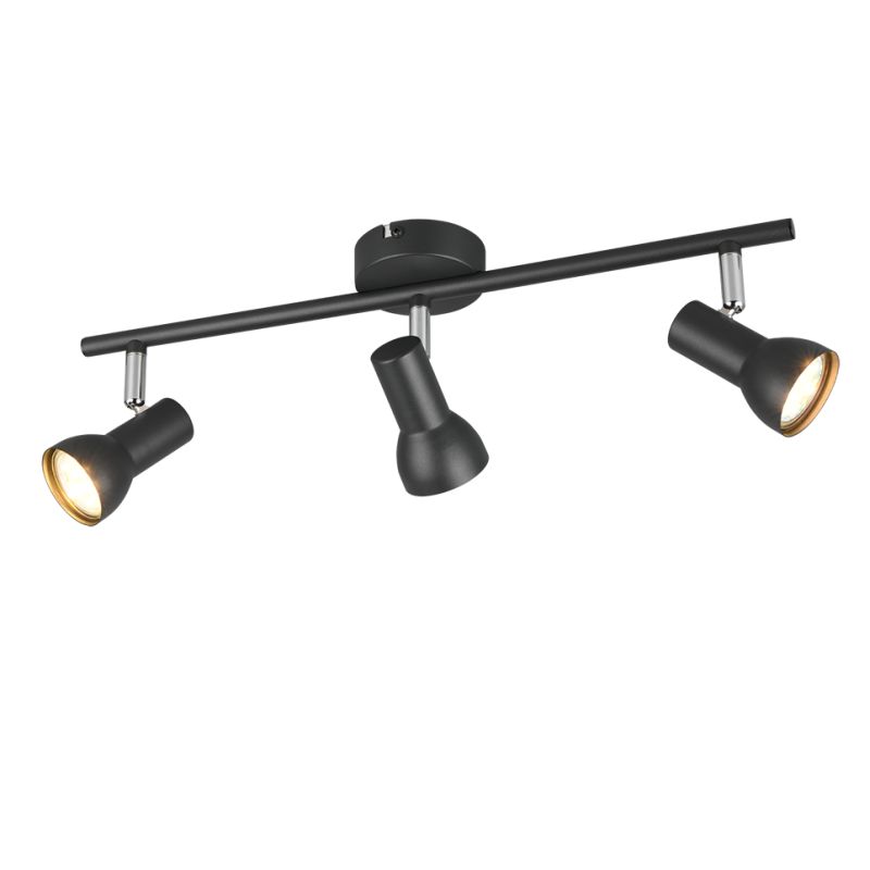 - Cantar - Matt Black & Chrome 3 Spotlights Trio-R81793032 - Cantar - Matt Black & Chrome 3 Spotlights
