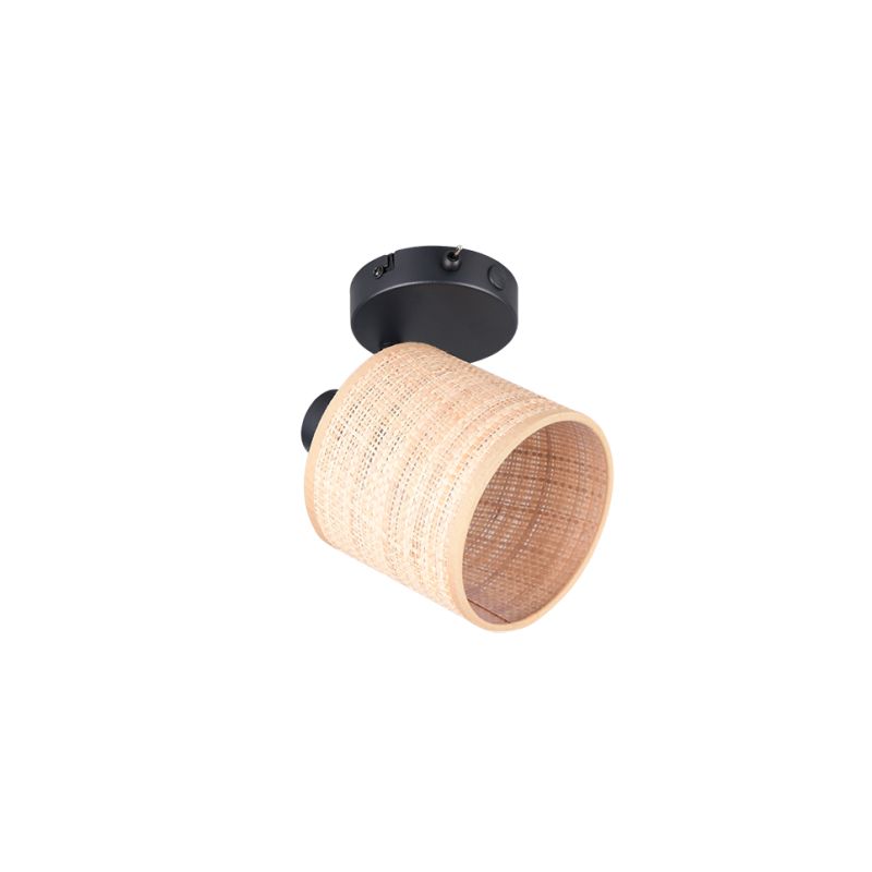 - Aimee - Matt Black Spotlight with Natural Bast Trio-R81851736 - Aimee - Matt Black Spotlight with Natural Bast