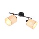 - Aimee - Matt Black 2 Spotlights with Natural Bast Trio-R81852036 - Aimee - Matt Black 2 Spotlights with Natural Bast