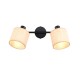 - Aimee - Matt Black 2 Spotlights with Natural Bast Trio-R81852036 - Aimee - Matt Black 2 Spotlights with Natural Bast