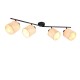 Trio-R81854036 - Aimee - Matt Black 4 Spotlights with Natural Bast
