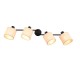 Trio-R81854036 - Aimee - Matt Black 4 Spotlights with Natural Bast