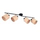 Trio-R81854036 - Aimee - Matt Black 4 Spotlights with Natural Bast