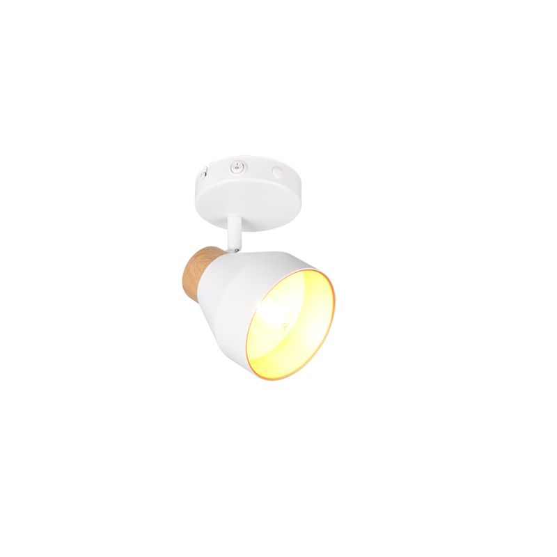 - Valentin - White & Matt Gold Spotlight with Wooden Detail Trio-R81921731 - Valentin - White & Matt Gold Spotlight with Wooden Detail