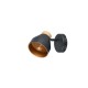 Trio-R81921732 - Valentin - Black & Matt Gold Spotlight with Wooden Detail