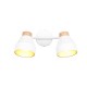Trio-R81922031 - Valentin - White & Matt Gold 2 Spotlights with Wooden Detail