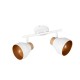 Trio-R81922031 - Valentin - White & Matt Gold 2 Spotlights with Wooden Detail