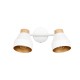 Trio-R81922031 - Valentin - White & Matt Gold 2 Spotlights with Wooden Detail